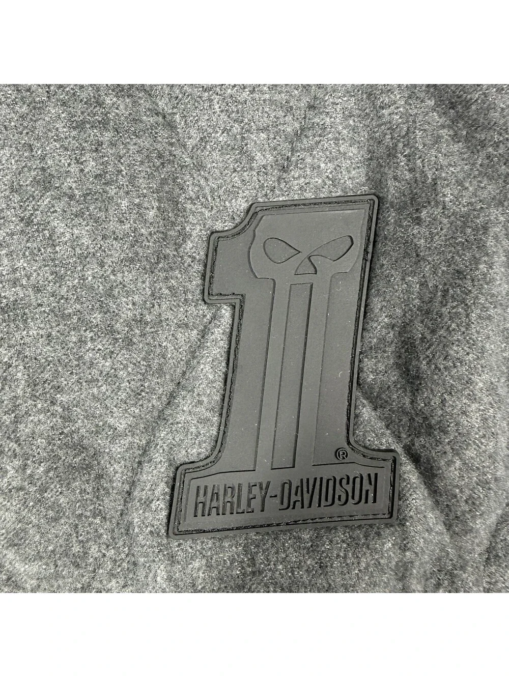 Harley Davidson Mens Sz L Gray Insulated Quilted Zip Vest Riding #1 Sleeveless
